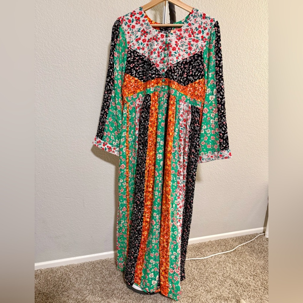 Floral Patchwork Maxi Dress